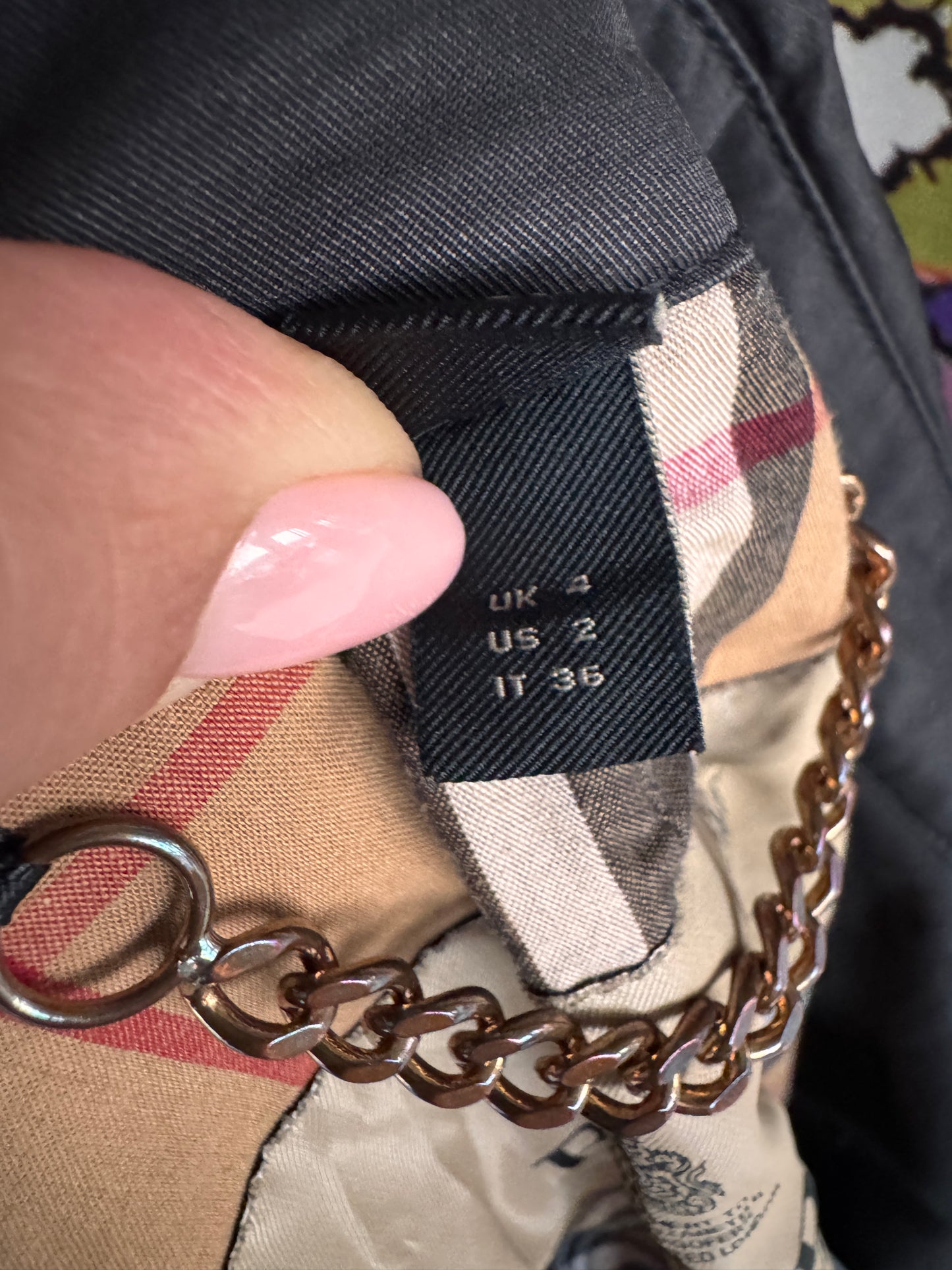 Trench negru Burberry impermeabil cu aplicații din piele naturală