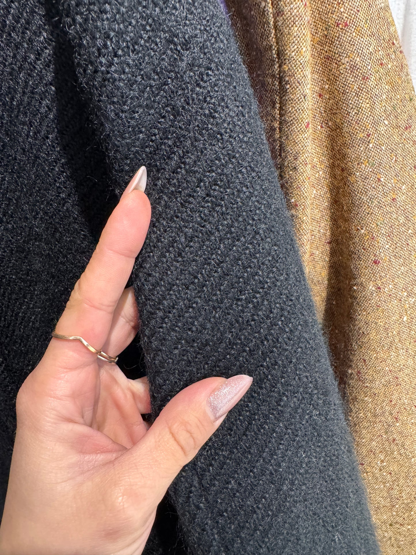 Palton old vintage anii 50 de colecție italian on stil Dior din boucle gros de lana extrafina