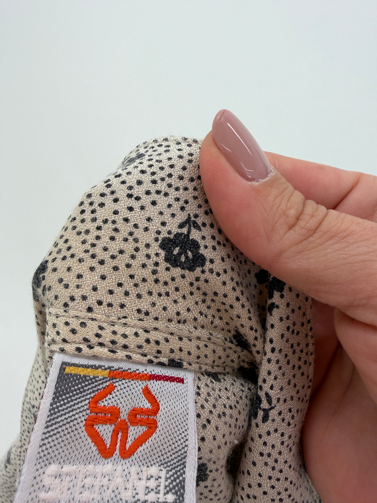 Cămașa vintage Stefanel warm gray groasă în croi amplu