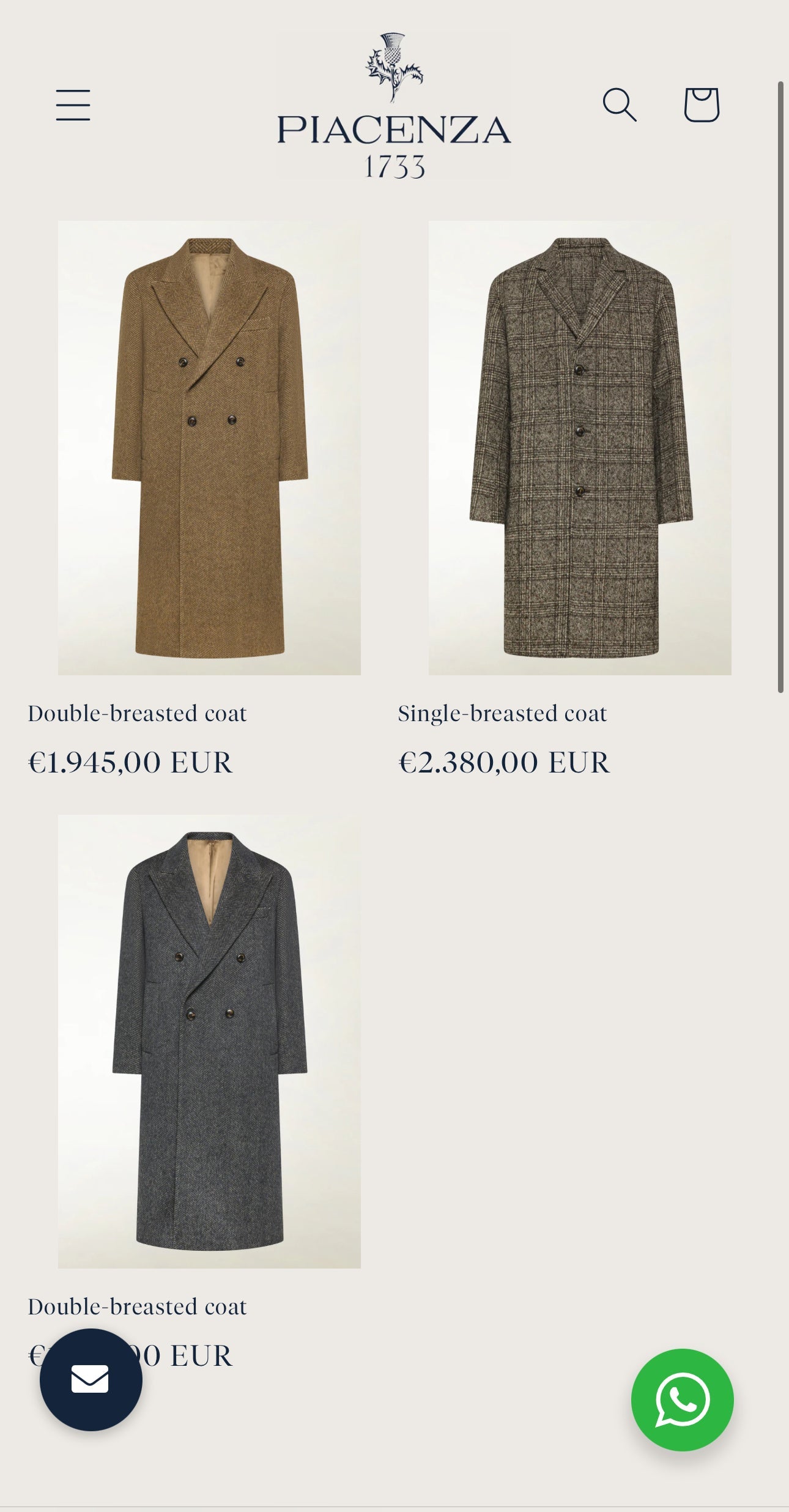 Palton ultra luxury Piacenza din stofă plină extrem de fină de lână forest green