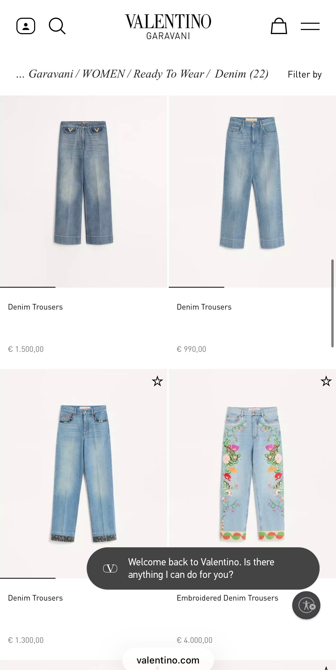 Jeans vintage Valentino dark wash tall mom fit