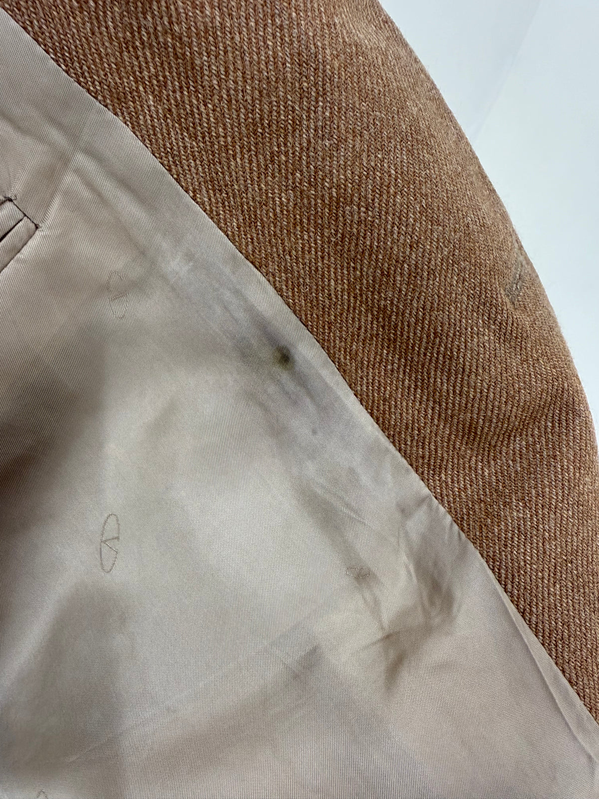 Sacou Valentino camel tall din tweed excepțional de alpaka, lana și mohair