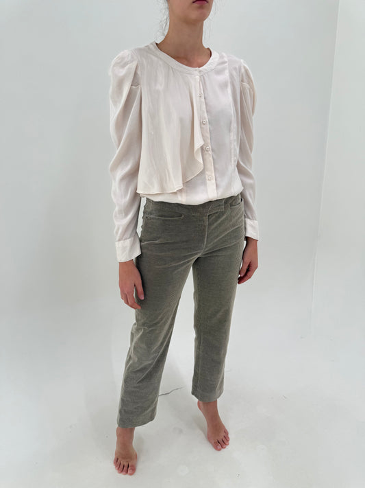 Pantaloni Loro Piana din catifea raiata fin de bumbac ultra confort