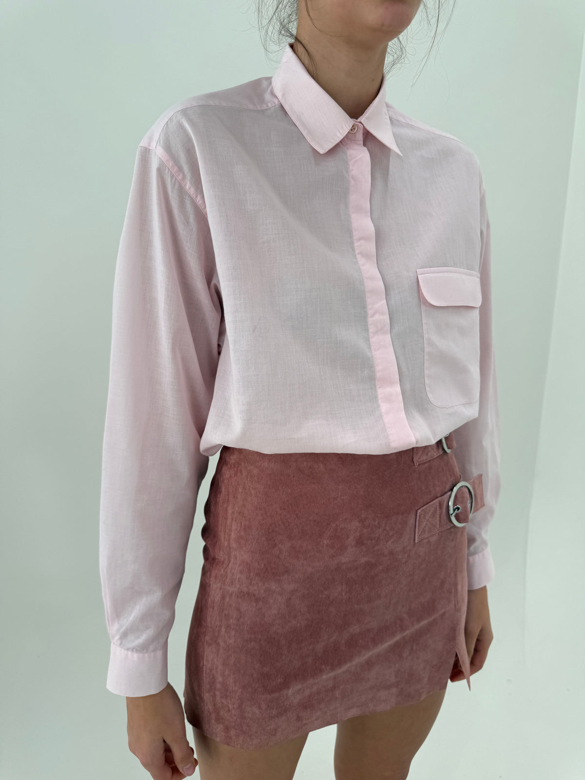 Cămașa din bumbac prmium powder Pink
