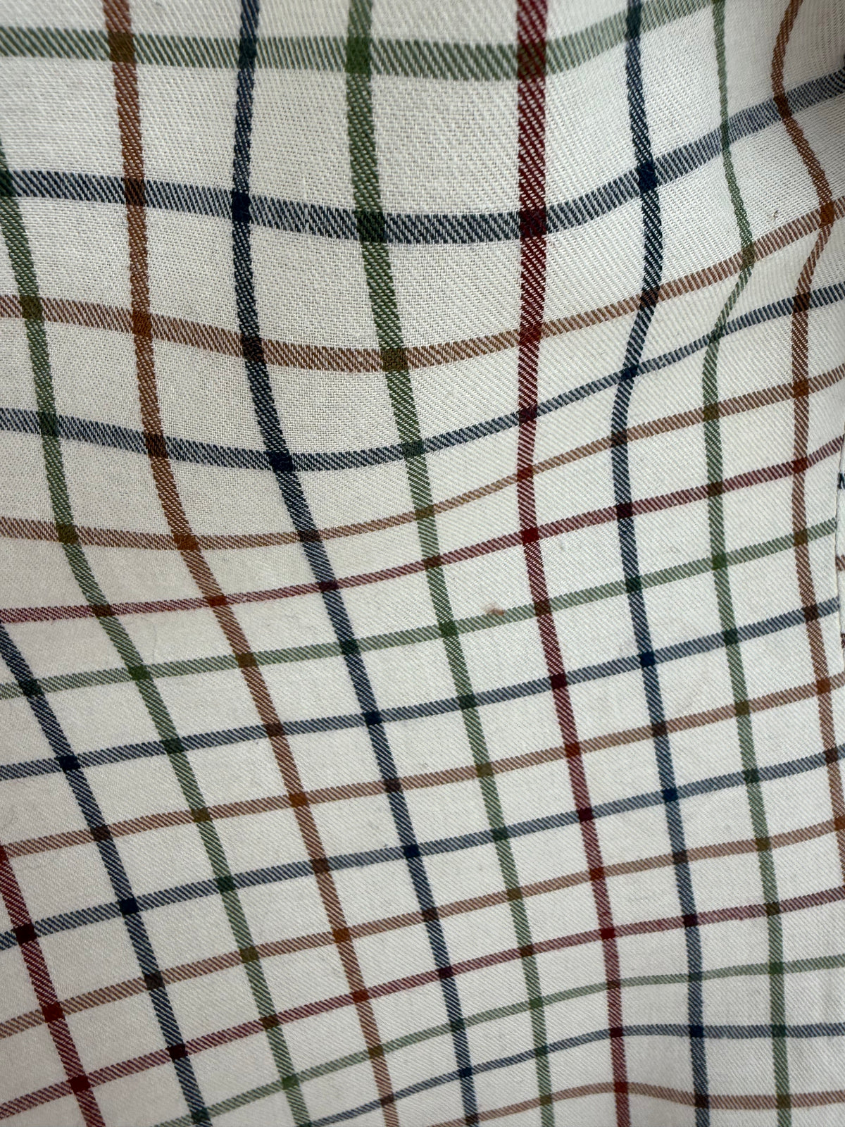 Cămașa vintage din twill gros de bumbac în carouri în culori de toamnă