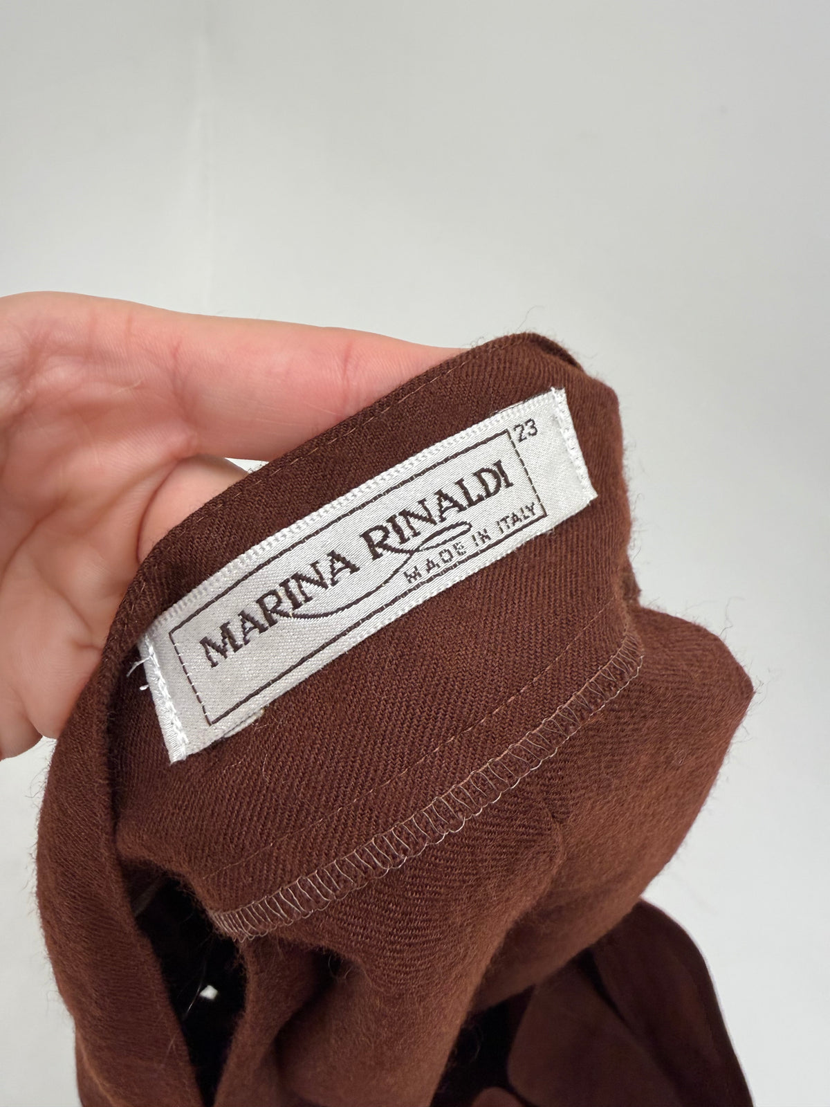 Fustă plisată de brand luxury plus size Marina Rinaldi din lana plină excepțională