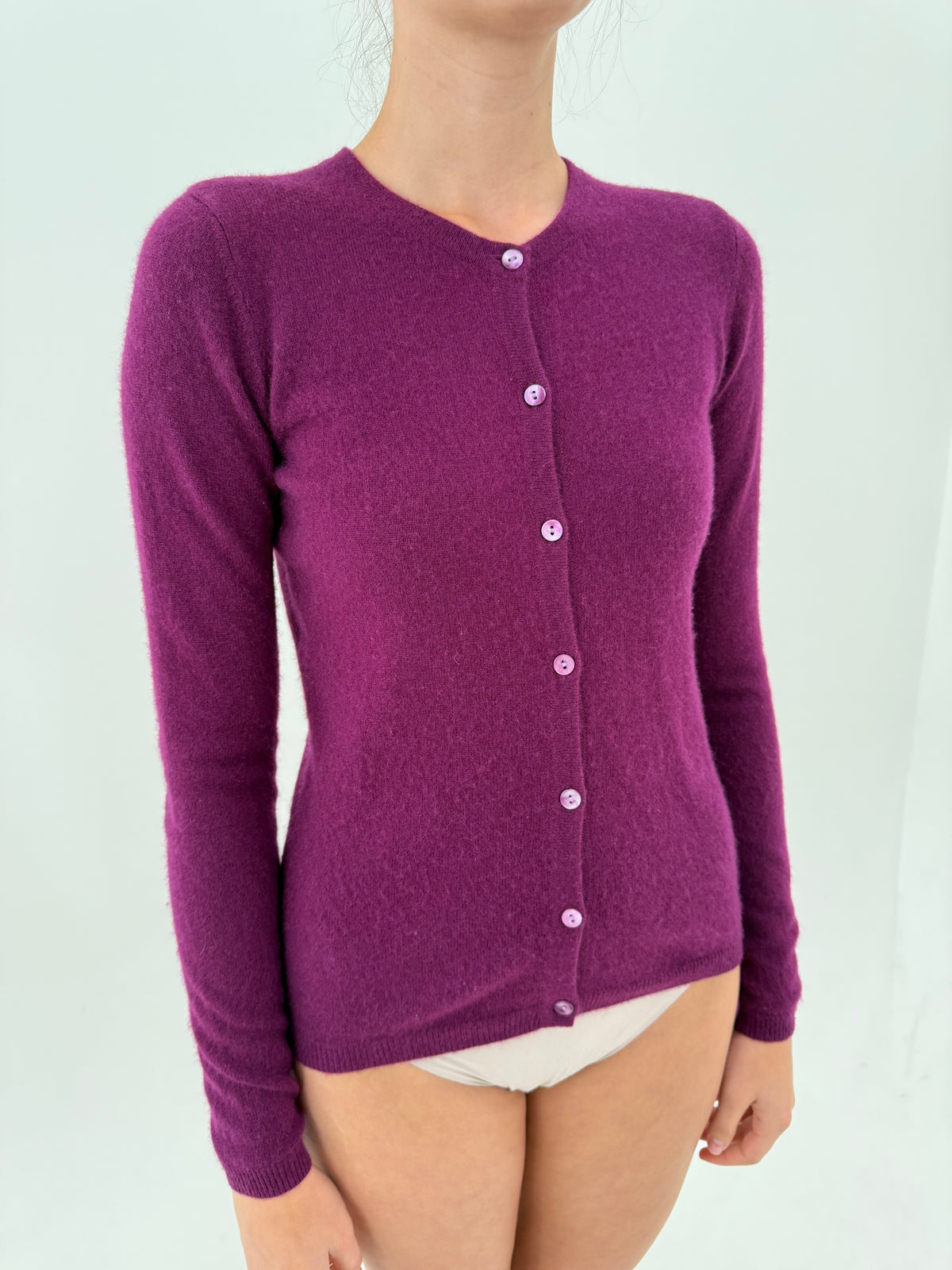Cardigan din cașmir Mulberry Purple