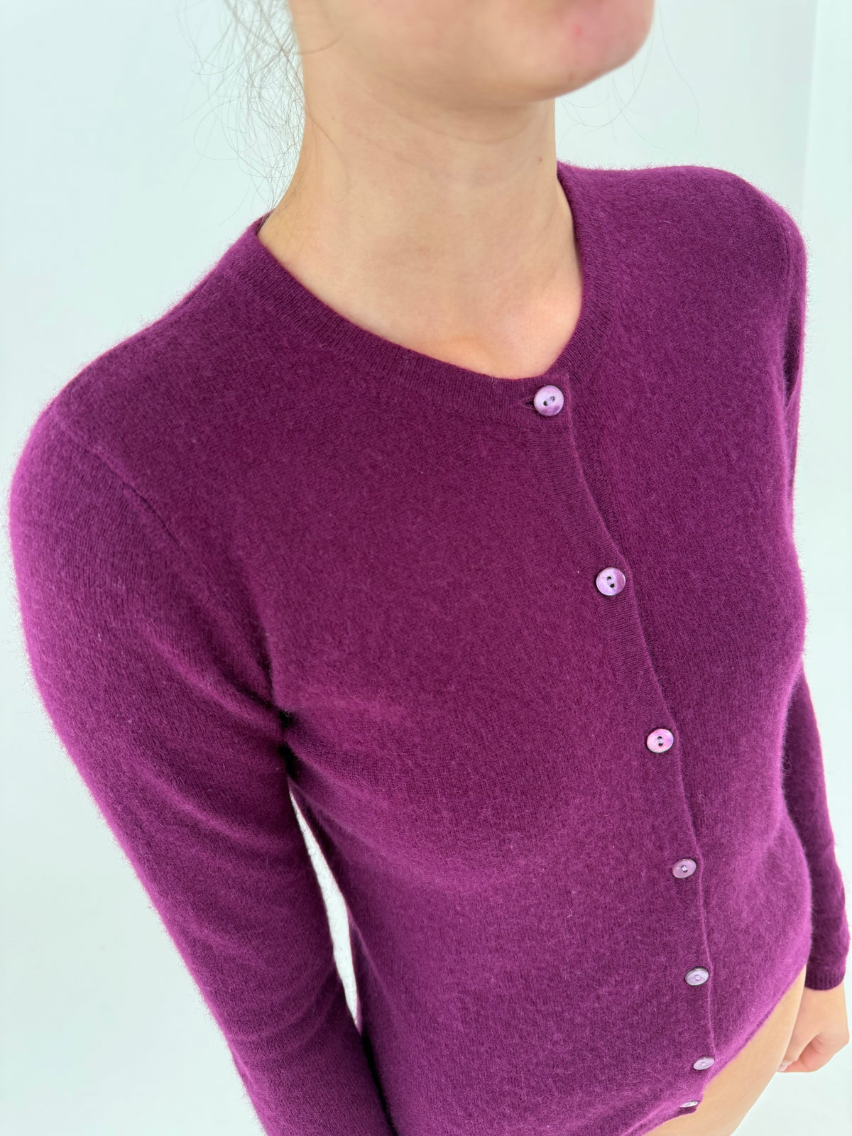 Cardigan din cașmir Mulberry Purple