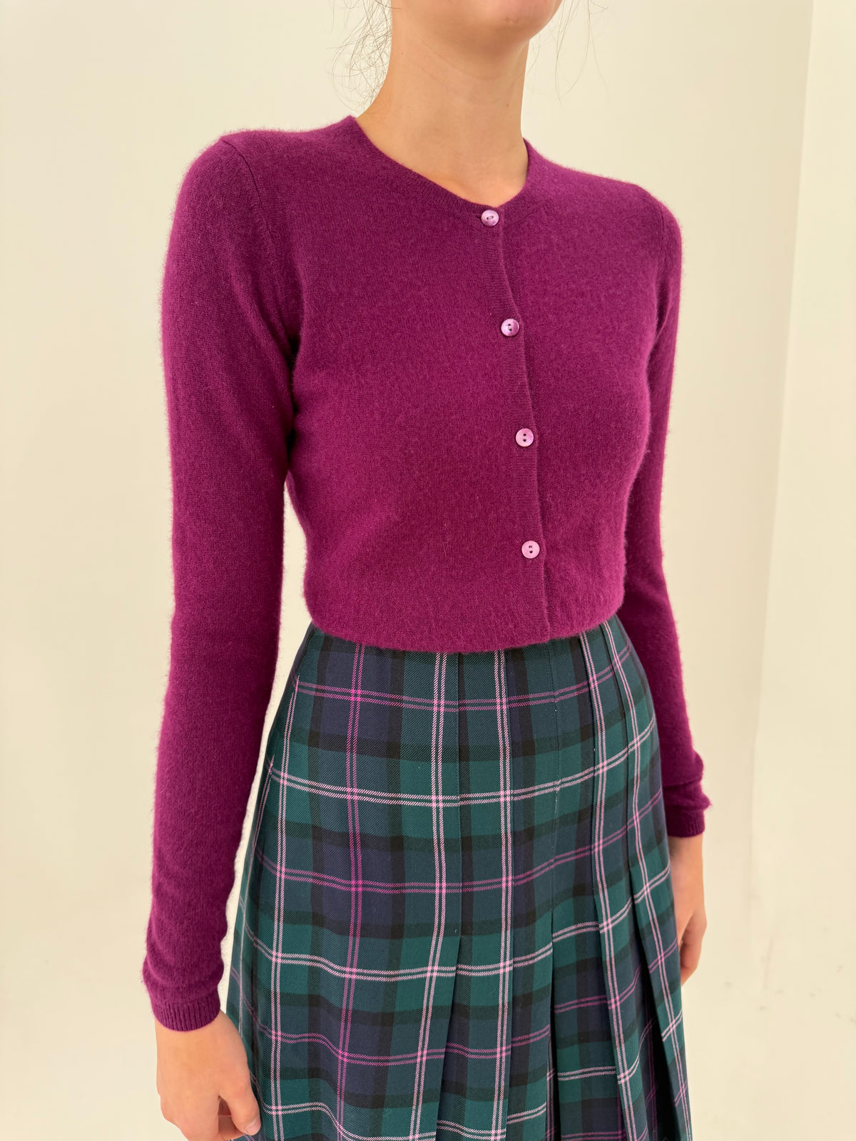 Cardigan din cașmir Mulberry Purple
