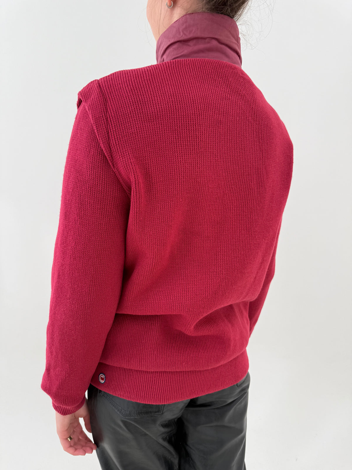 Geaca luxury Colmar vintage tehnica raspberry red în croi bomber retro modern