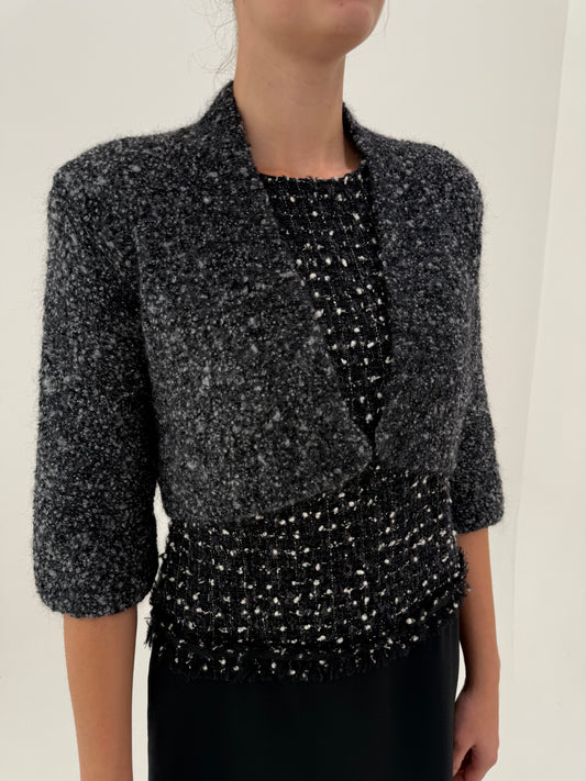 Cardigan Max Mata din boucle de lana cu mohair in croi super revenit în trend bolero