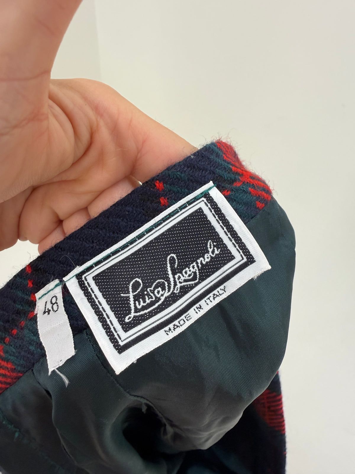 Deux piece Luisa Spagnoli din tartan excepțional de lana cu textură de tweed