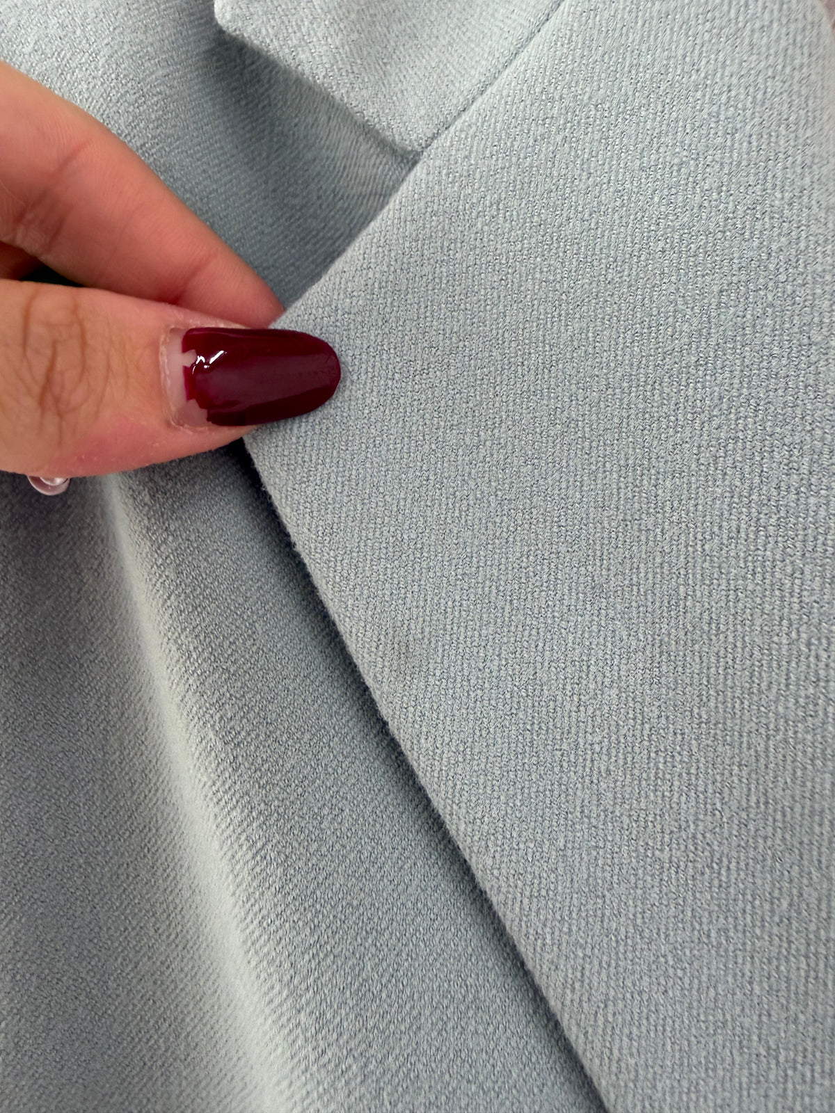Costum vintage italian baby blue din lana groasă extrem de fină wool velour