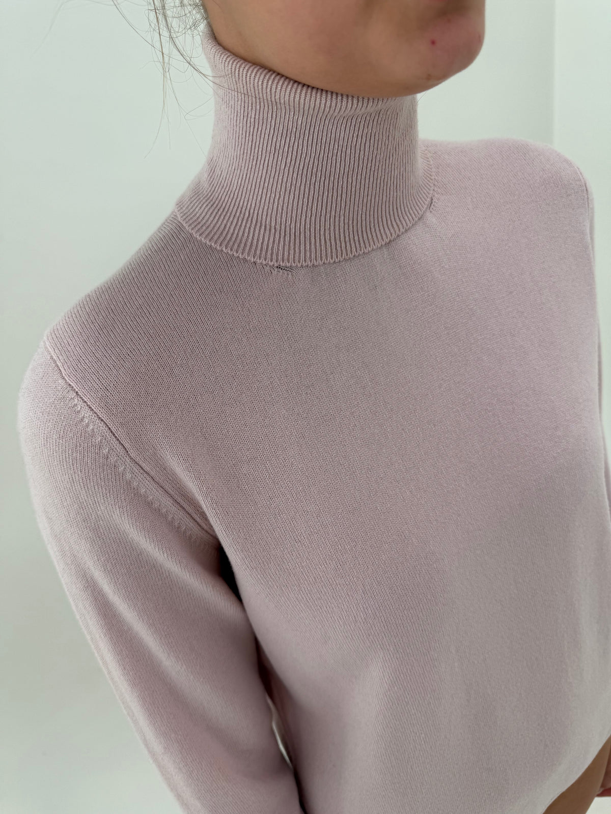 Maleta din cașmir multiply dusty powder Pink