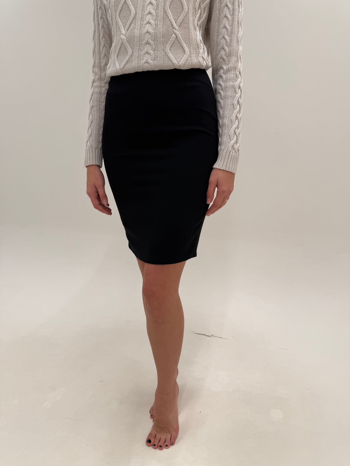 Fustă Fendi creion din lana de extrafina cu talie ultra înaltă de la business la cocktail
