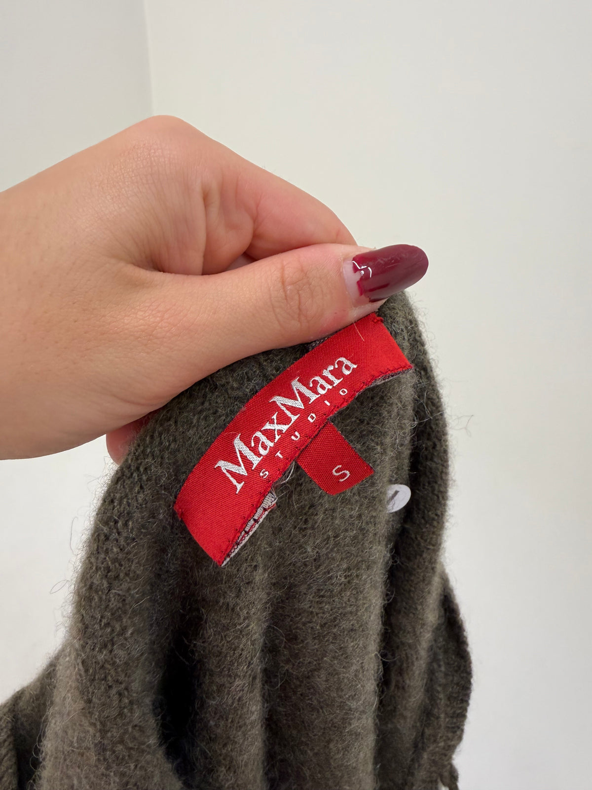 Hanorac Max Mara dark green din cașmir multiplu plin excepțional
