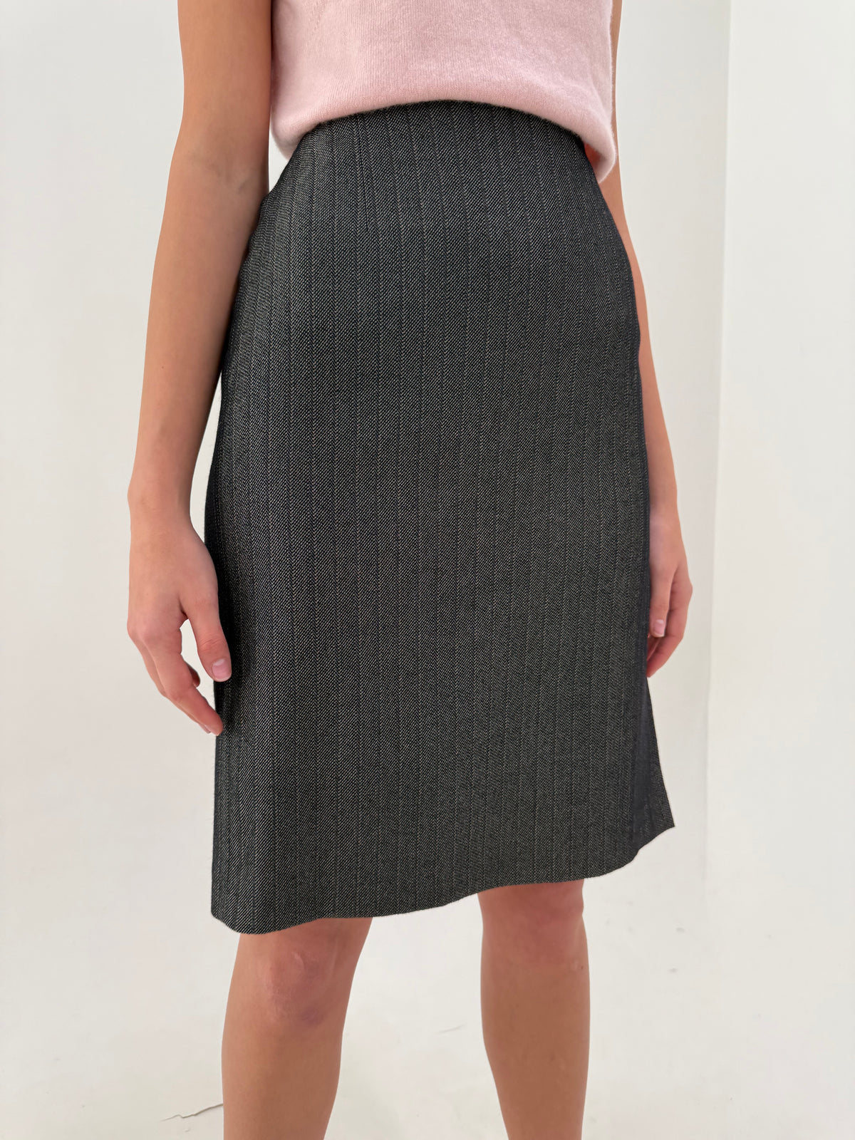 Deux piece Marc Cain luxury tall din lana excepțională cu fustă creion și sacou cambrat