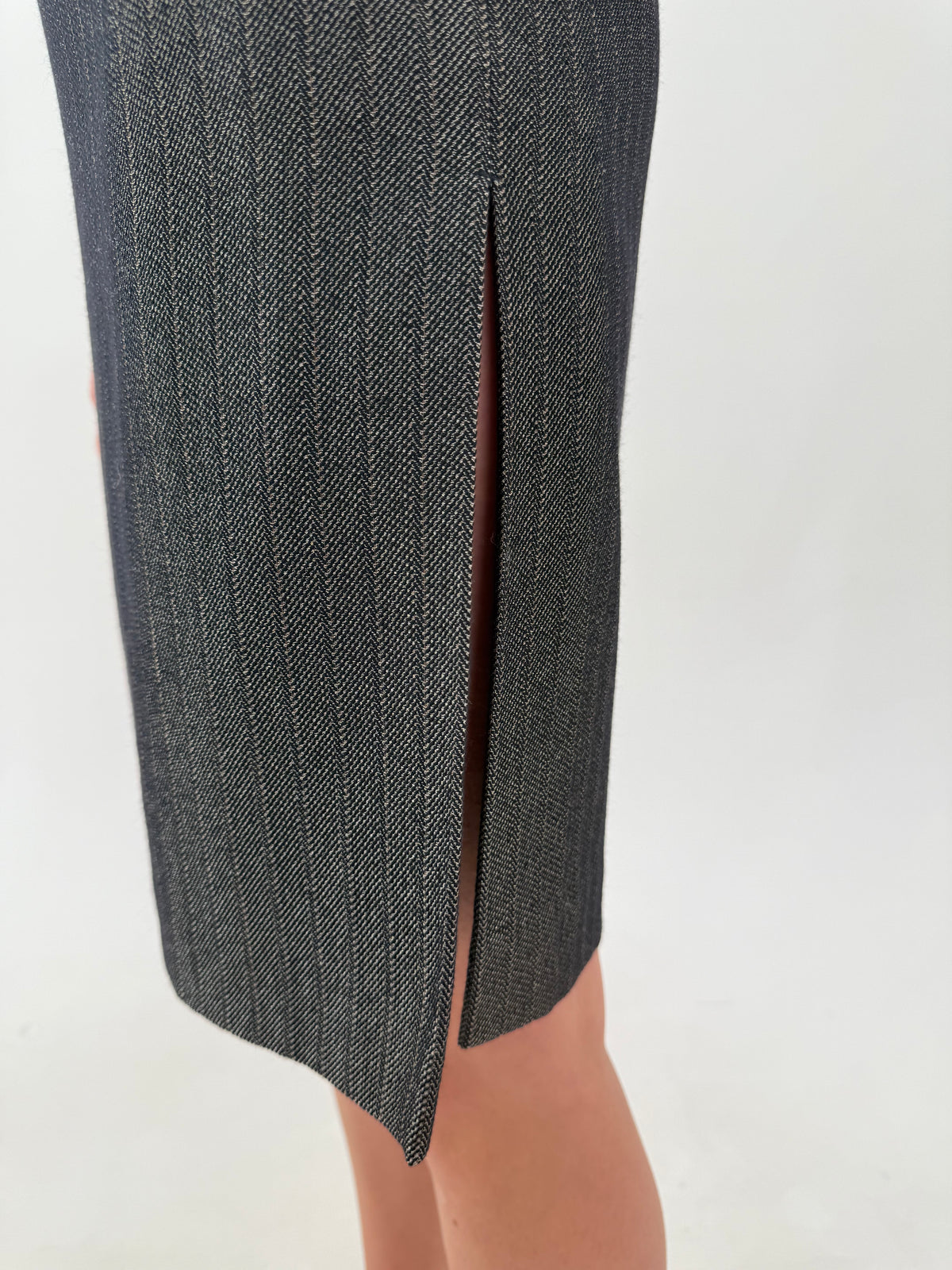 Deux piece Marc Cain luxury tall din lana excepțională cu fustă creion și sacou cambrat