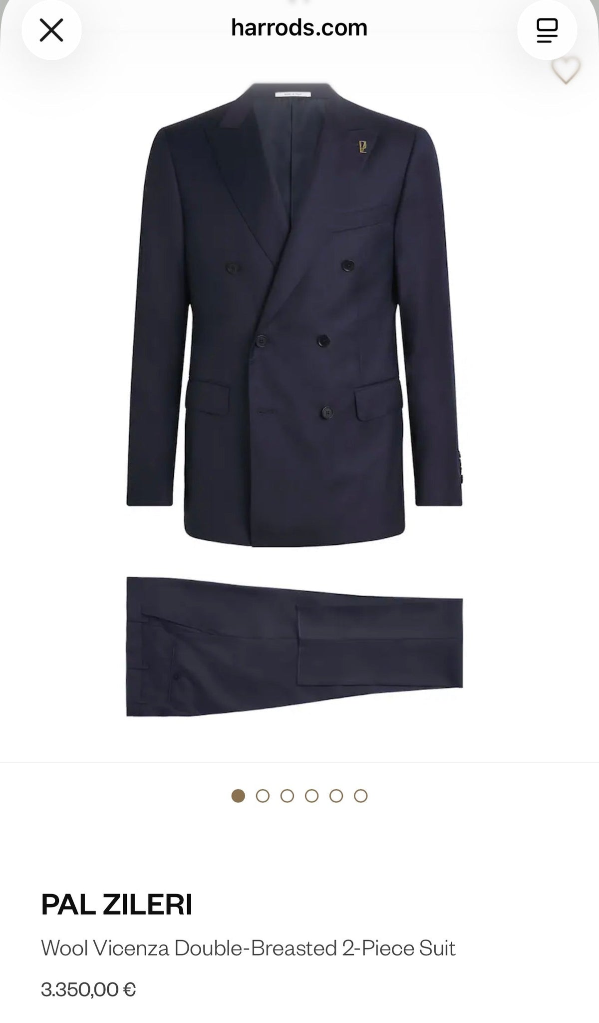 Costum negru de brand luxury Pal Zileri din stofă de lana și mătase naturală texturat cu dungi