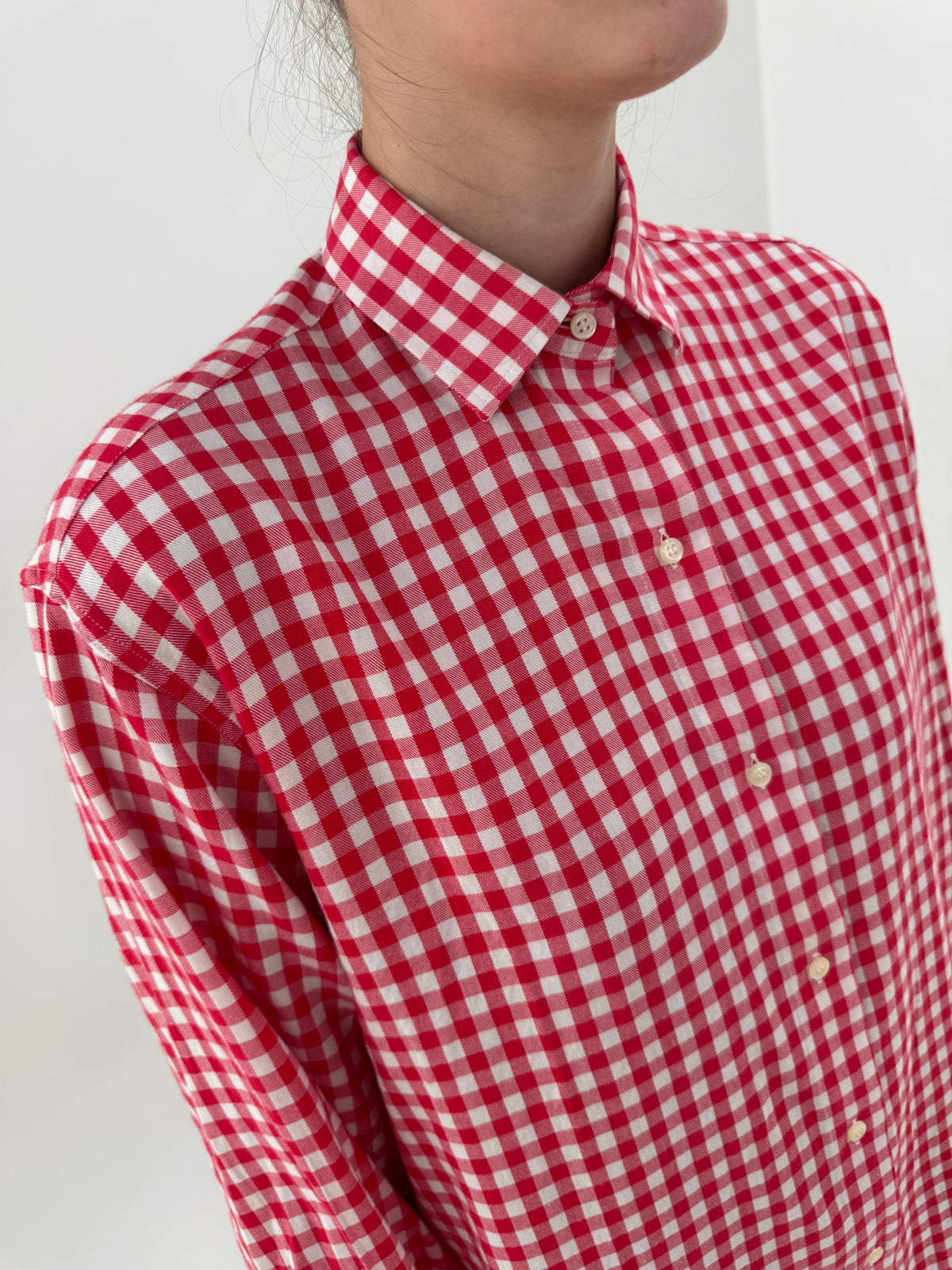 Cămașa vintage italian din bumbac premium gros gingham