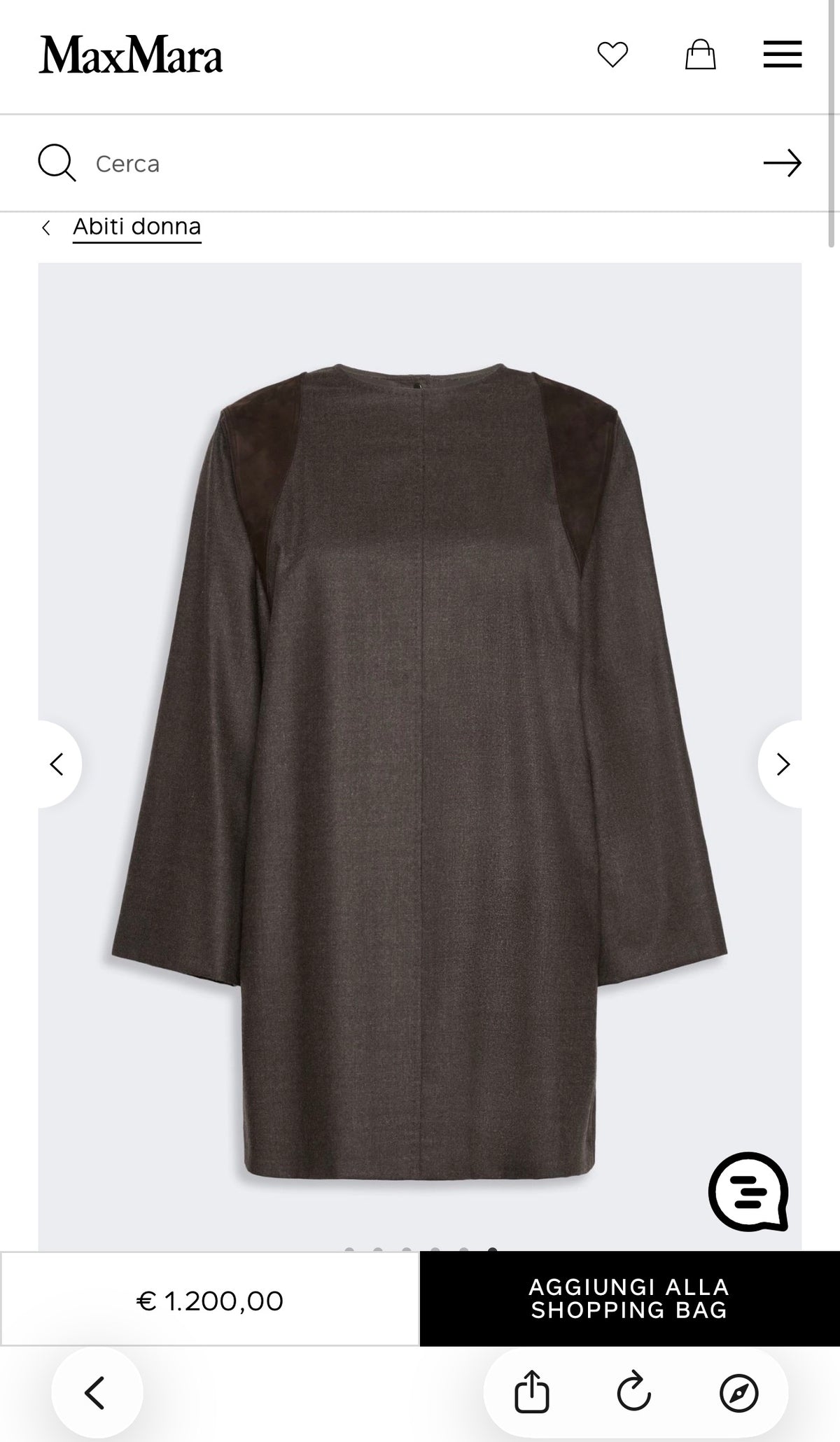 Rochie Max Mara în stil Chanel cu talie ușor căzută din tweed și stofă extrafina de lana