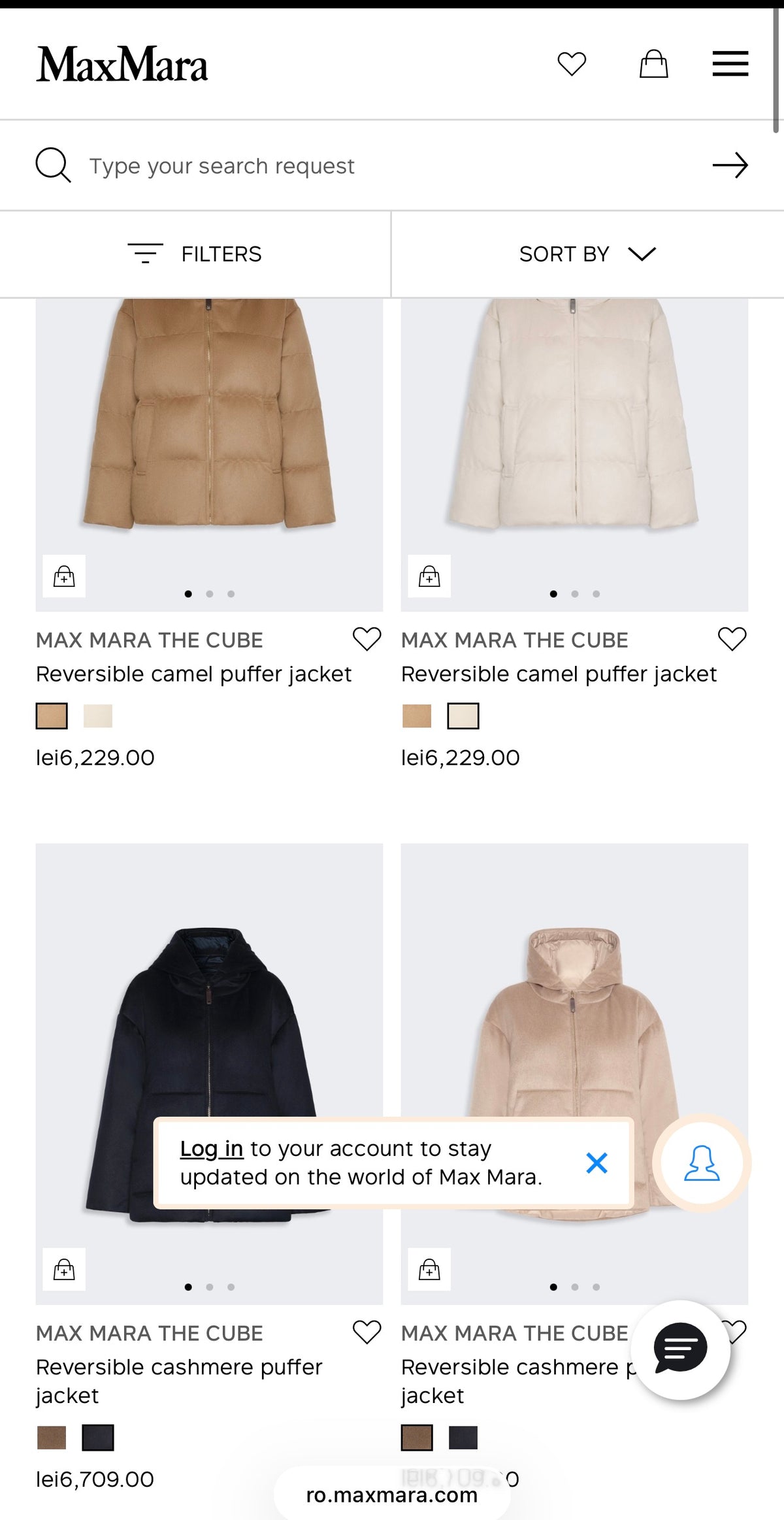 Jacheta Max Mara dark green ușor perlata din puf de gâscă impermeabilă