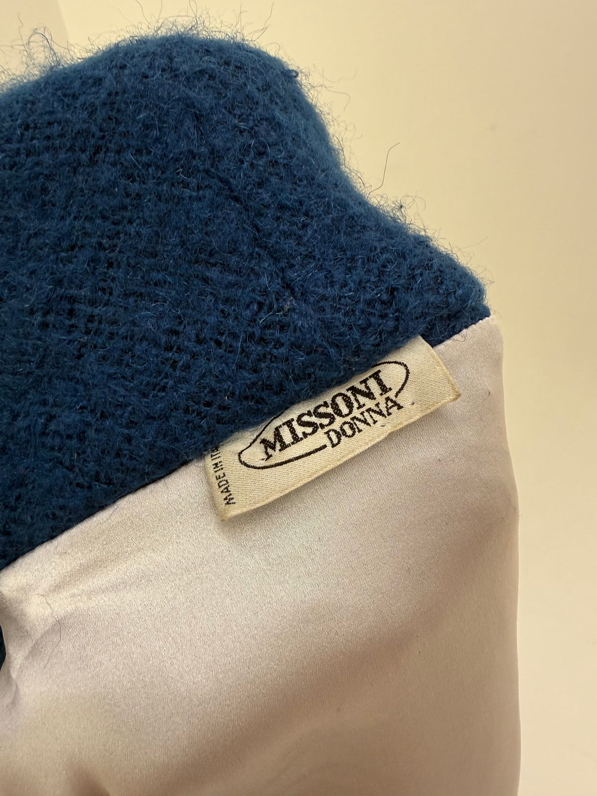 Palton Missoni vintage în croi oversized din mohair și lana căptușit cu mătase naturală