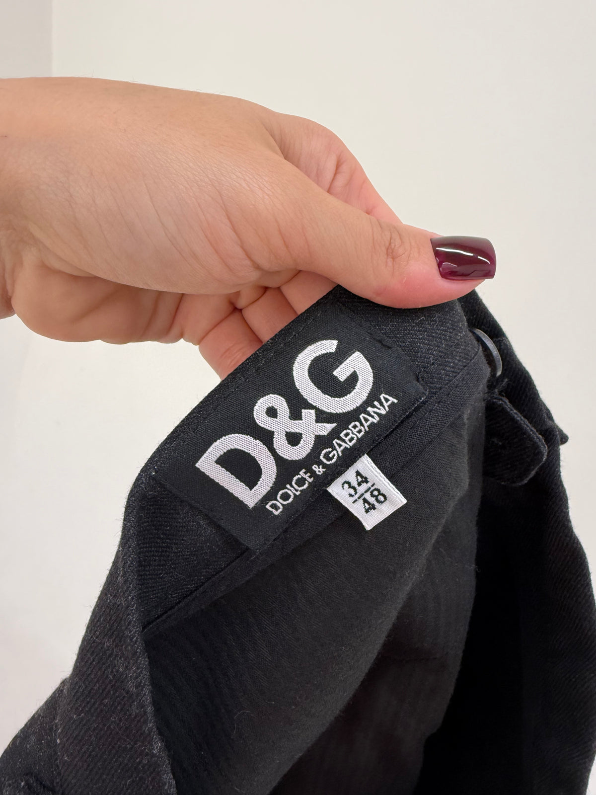 Pantaloni Dolce&Gabbana clasici din lana extrafina charcoal gray