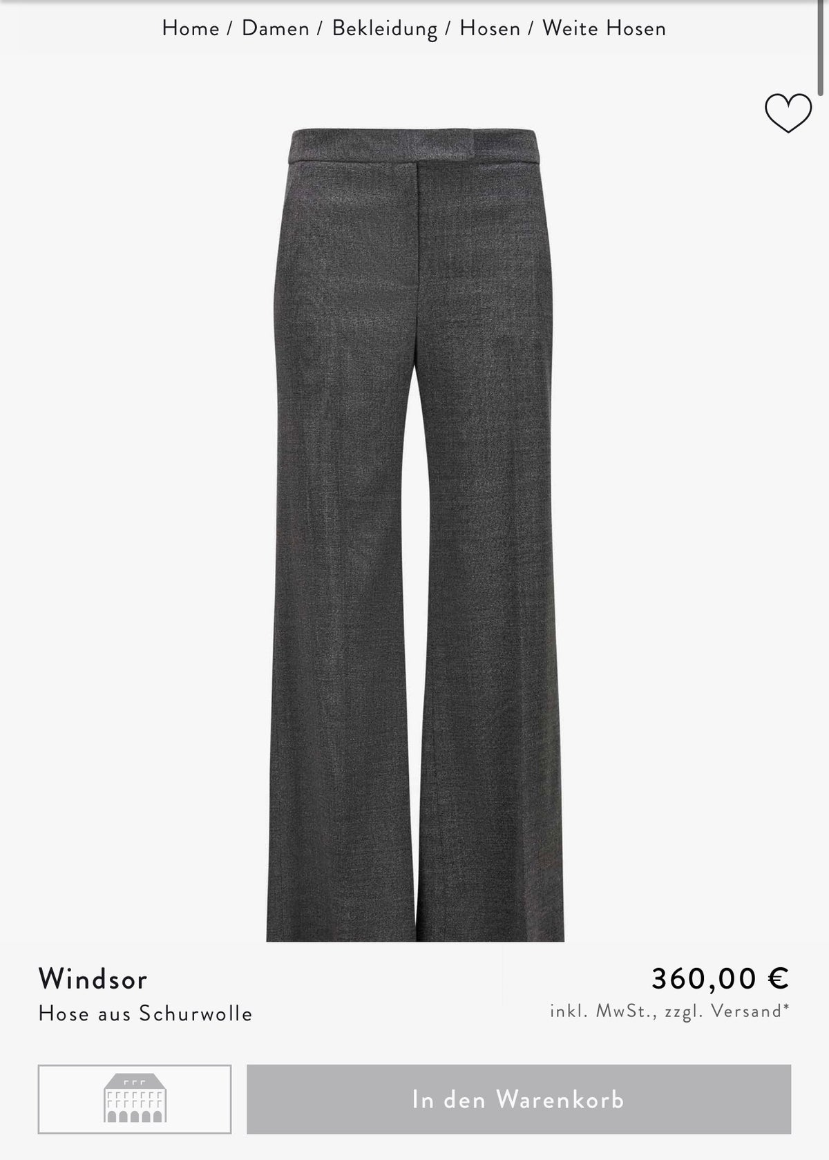 Pantaloni de brand super premium Windsor din lana extrafina confort negri petite