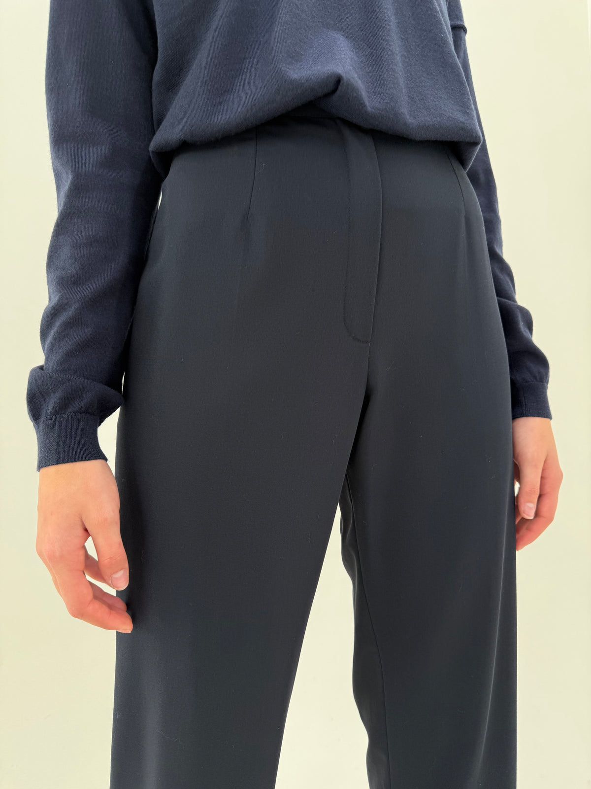 Pantaloni clasici din stofă plină de lana extrafina ultra confort