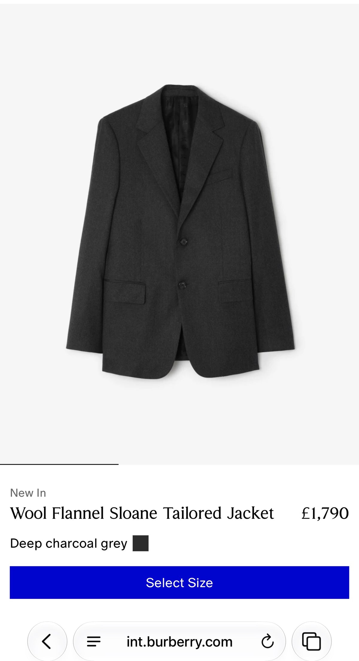 Sacou Burberry vintage din wool flanel extrafina de lana în croi actual lung