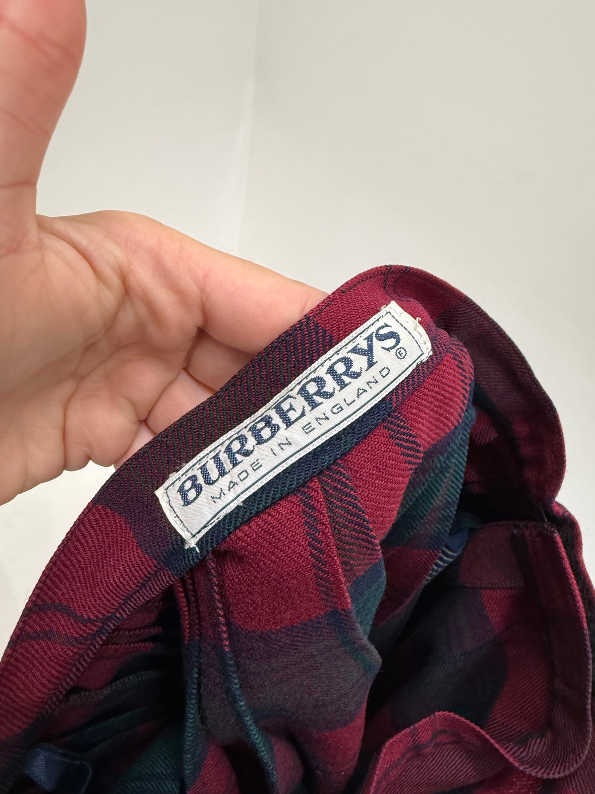Fustă Burberry din tartan de lana în combinație clasică de culori midi lung