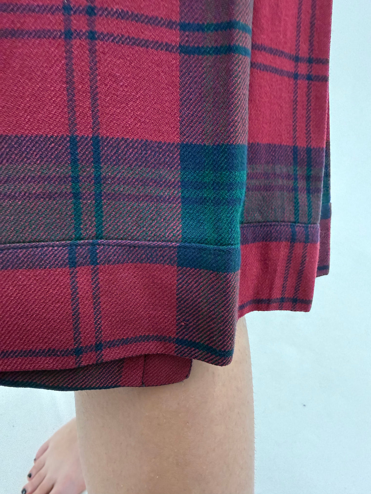 Fustă Burberry din tartan de lana în combinație clasică de culori midi lung