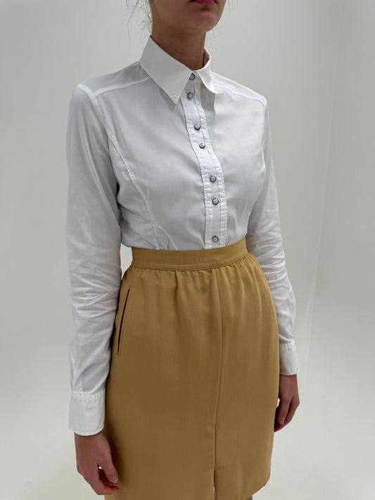 Cămașa Cambrata gama Max Mara din poplin premium cu influențe casual chic