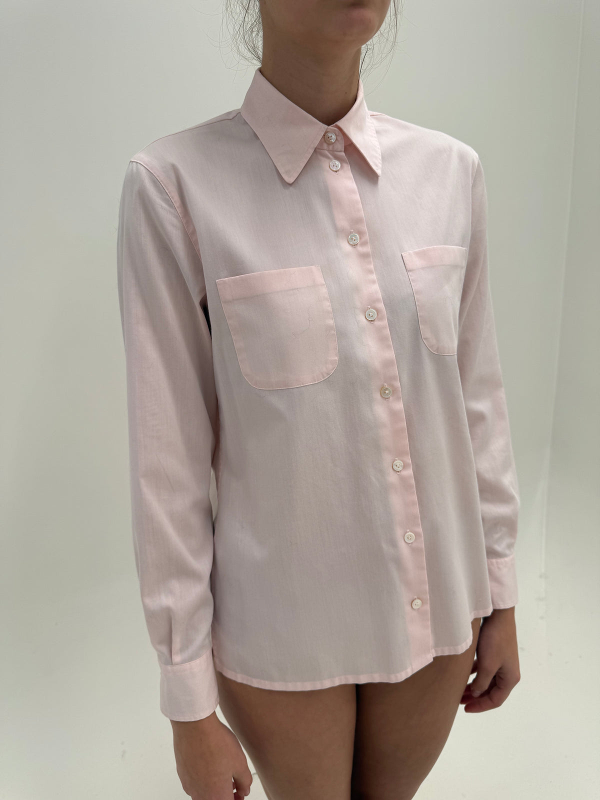 Cămașa de brand super premium powder Pink din poplin de bumbac