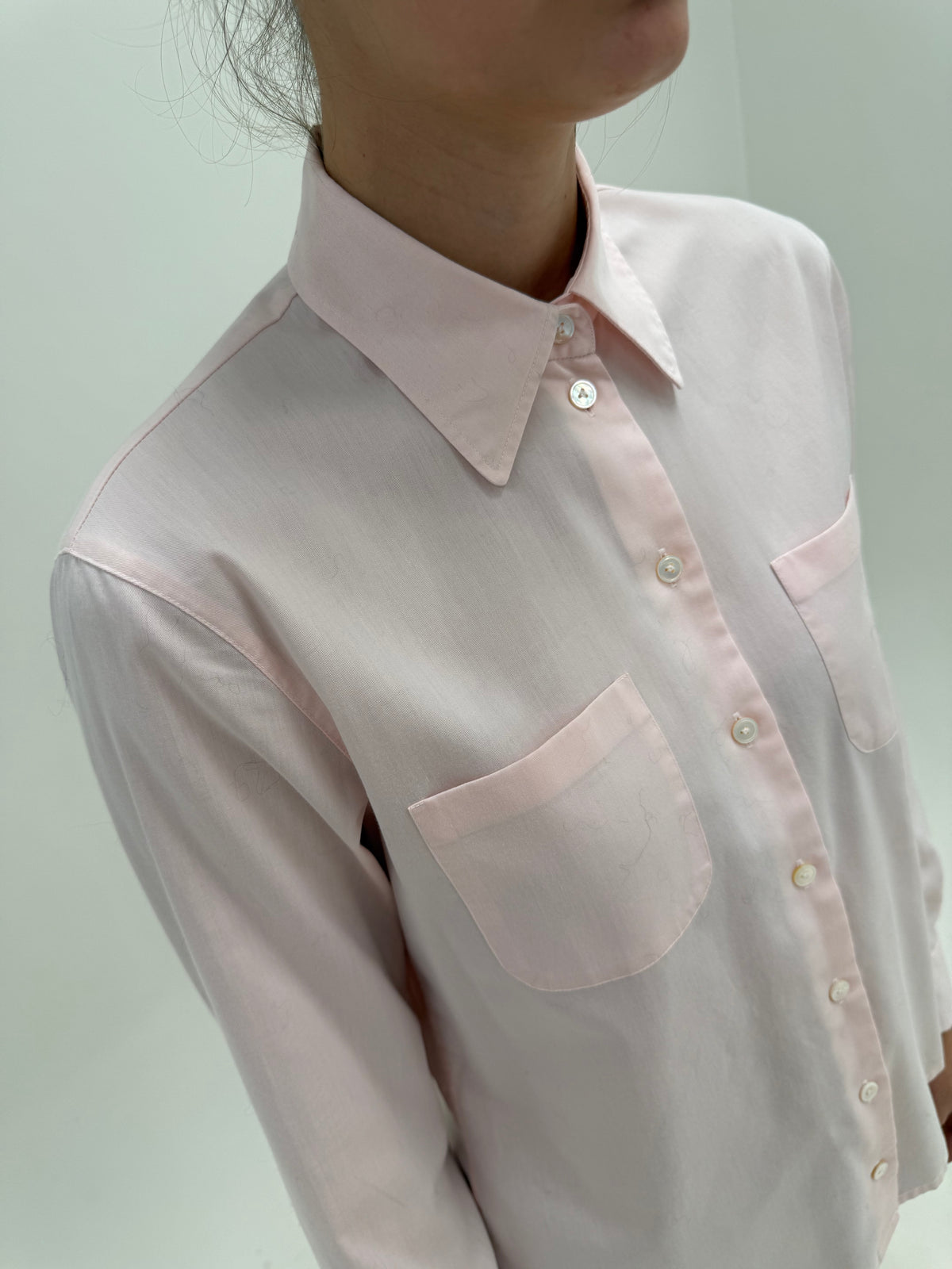 Cămașa de brand super premium powder Pink din poplin de bumbac