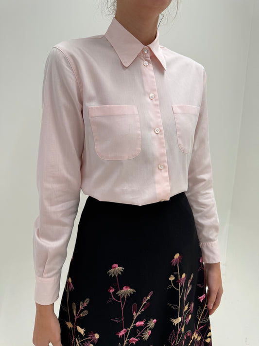 Cămașa de brand super premium powder Pink din poplin de bumbac