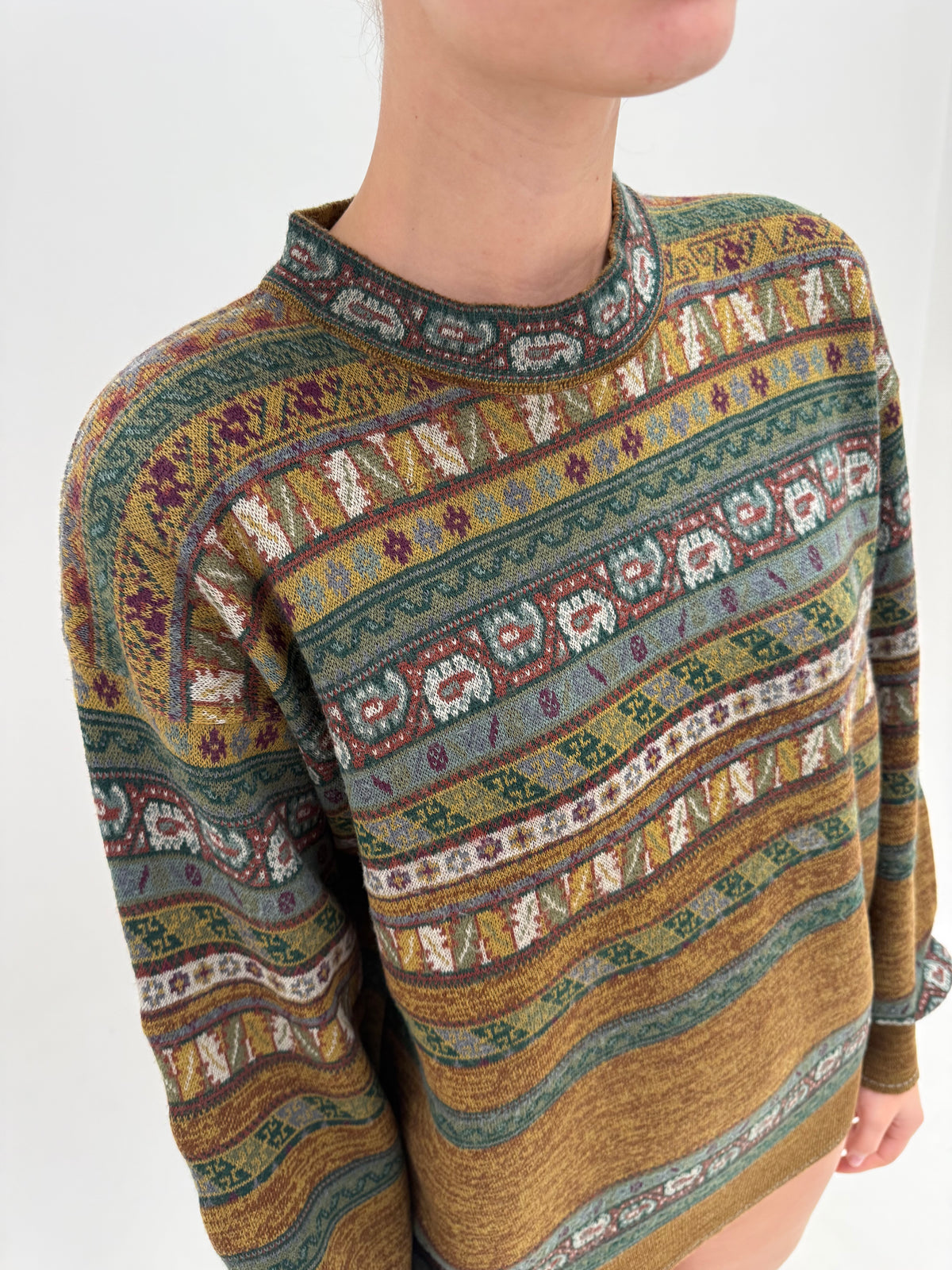 Maleta chimney vintage Kenzo din lana groasă extrafina în culori superbe