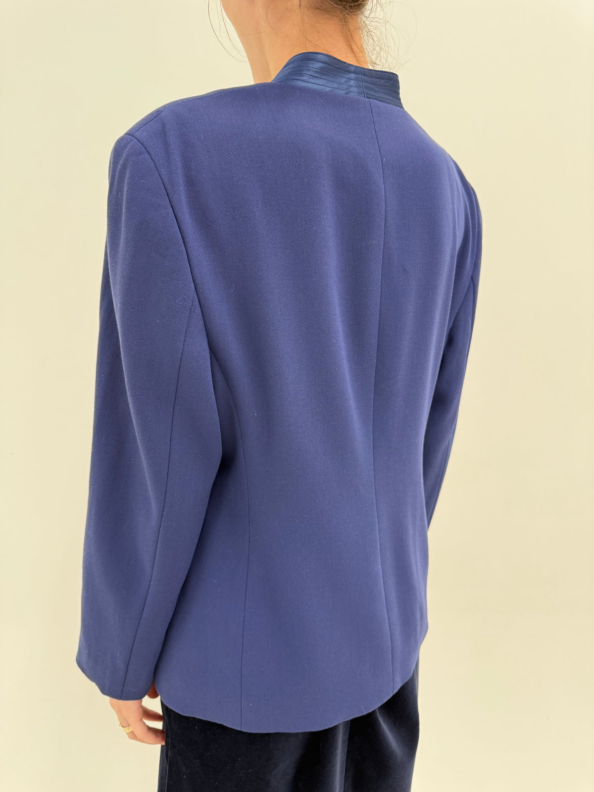 Sacou Luisa Spagnoli elegant din lana extrafina structurată cornflower blue