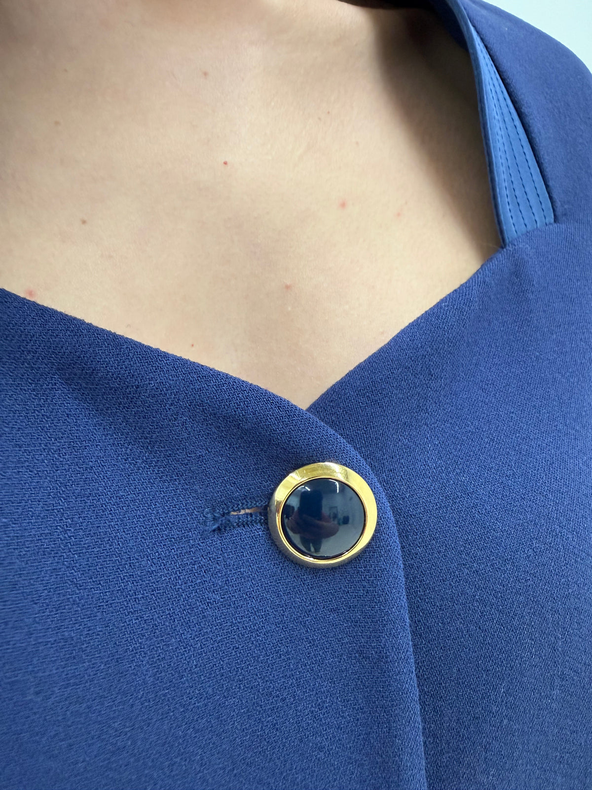 Sacou Luisa Spagnoli elegant din lana extrafina structurată cornflower blue