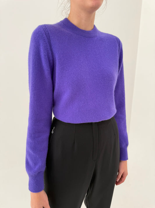 Pulover COȘ din cașmir electric purple în croi oversized