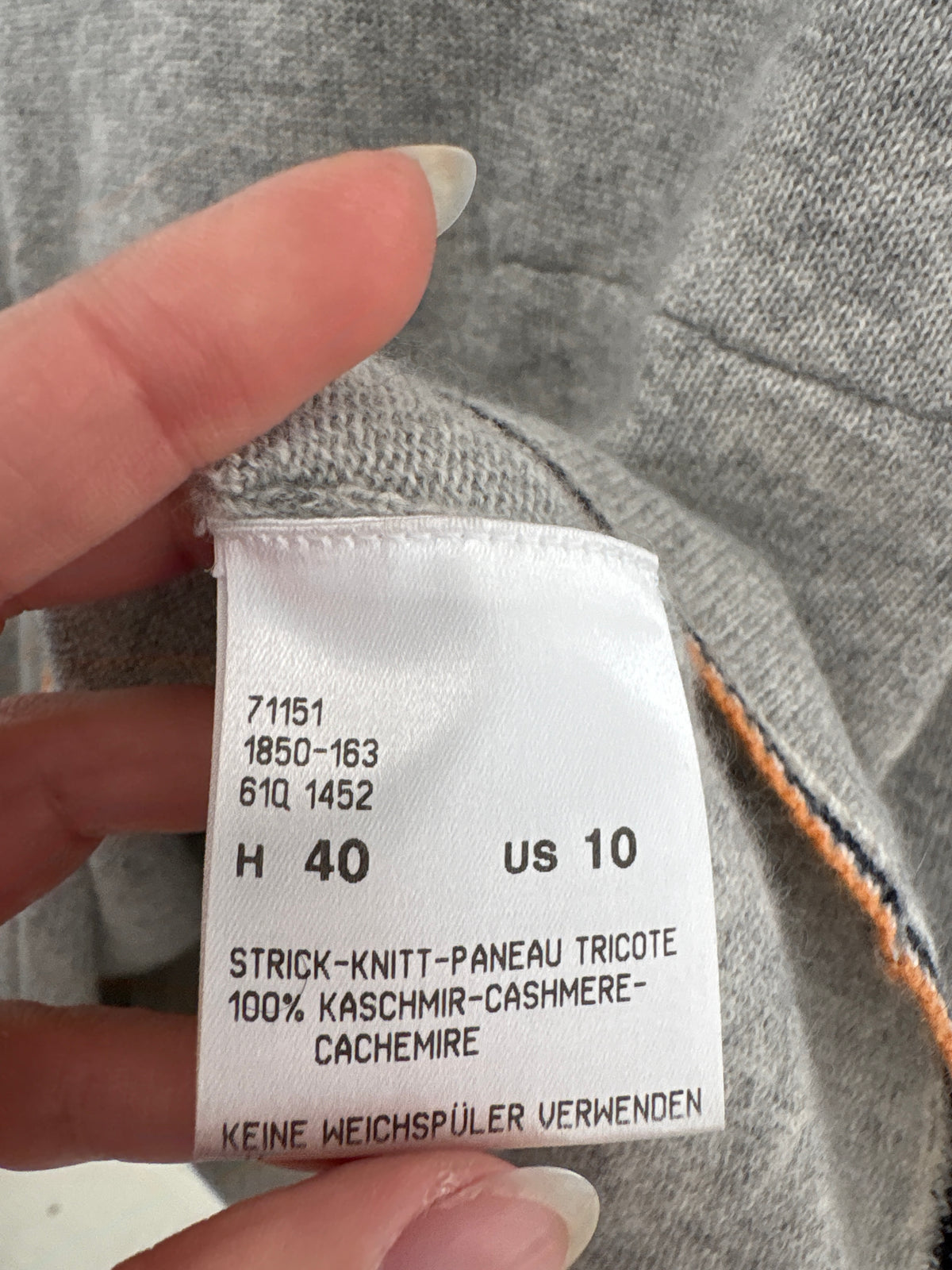 Maleta Bogner silver gray din cașmir multiply
