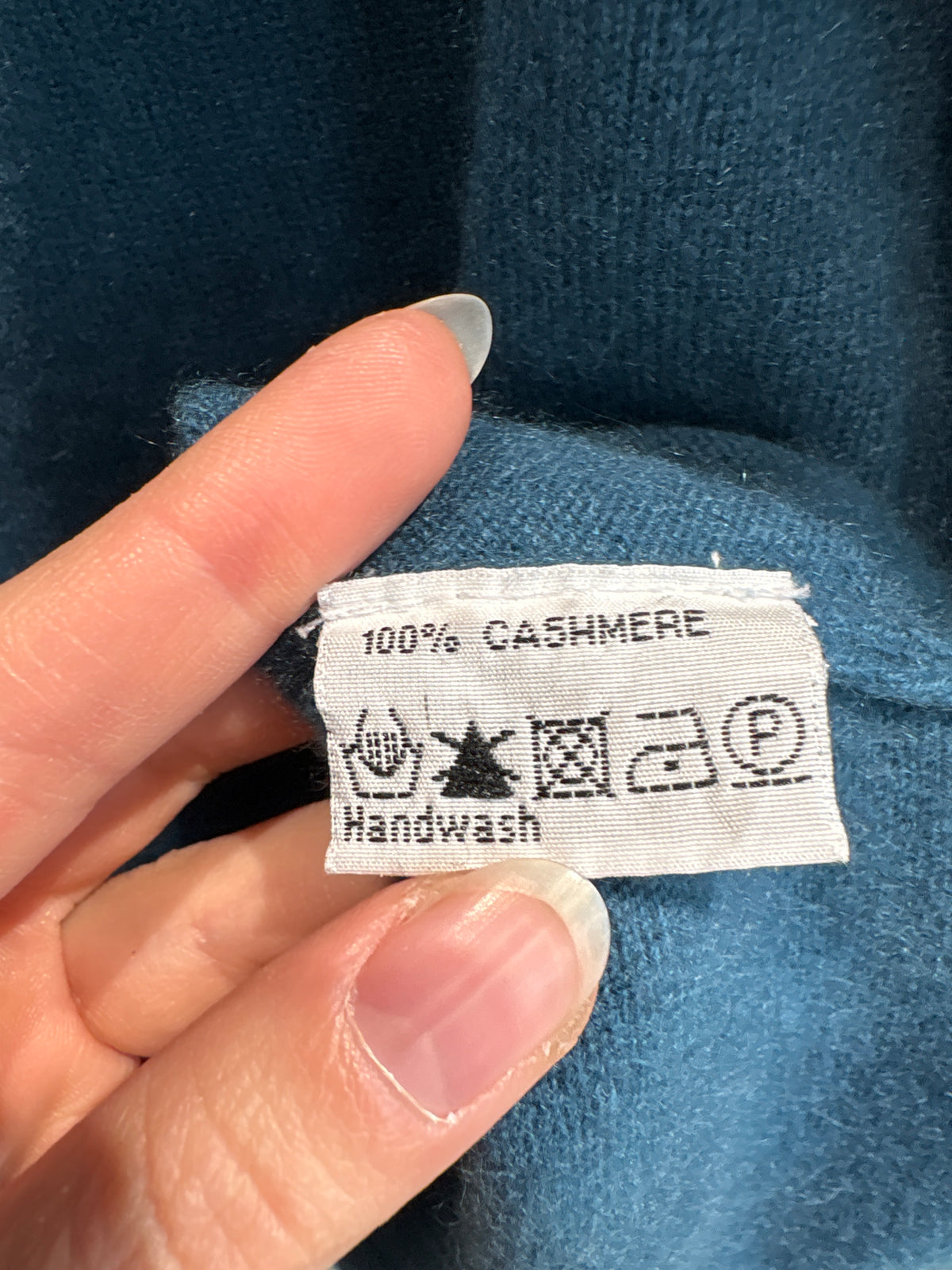 Maleta din cașmir multiply dark teal