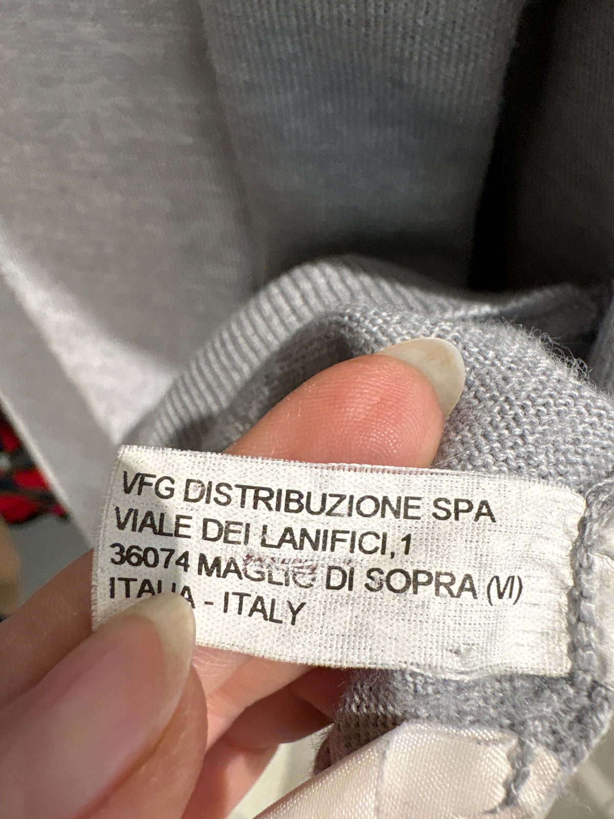 Maleta silver gray din lana extrafina