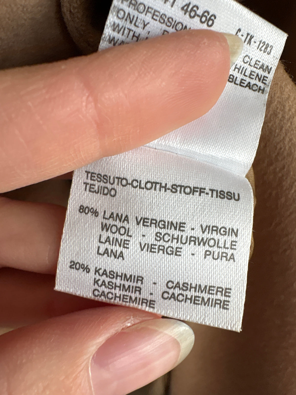 Sacou camel gama Max Mara din lana plină și cașmir cu revere late cambrat