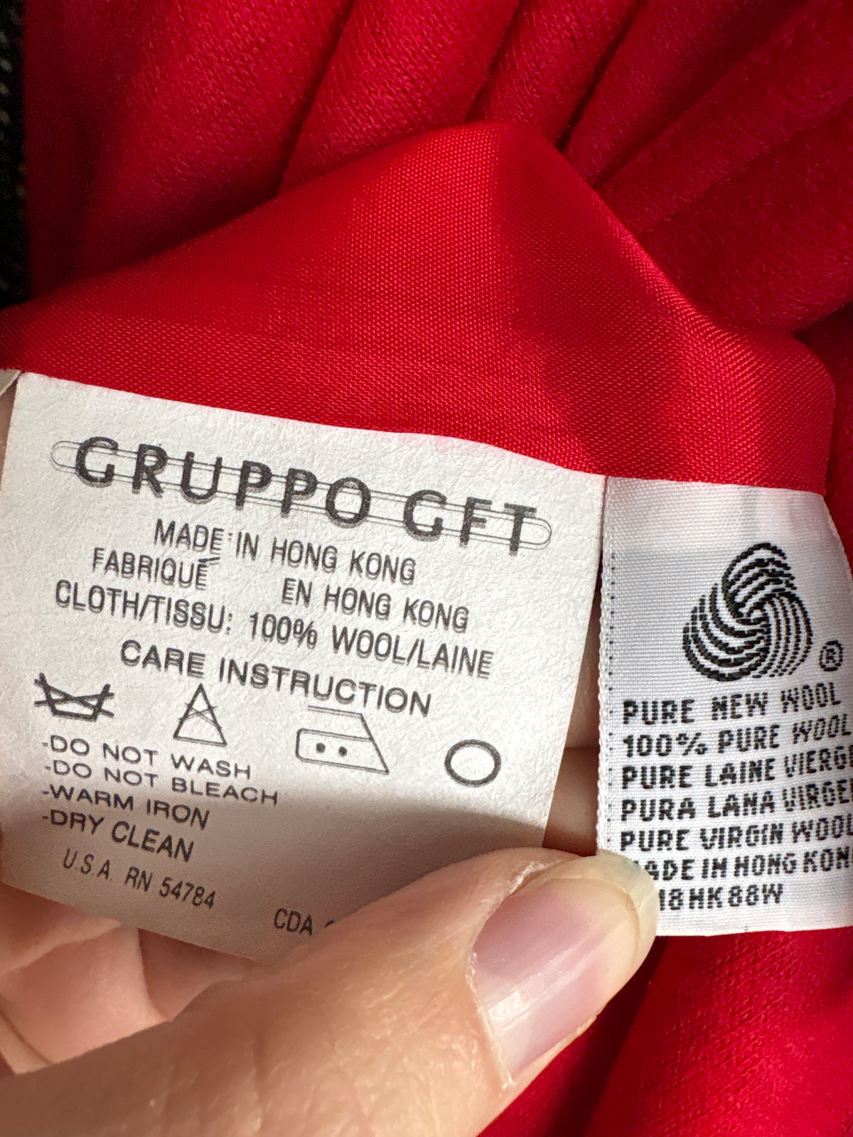 Fustă vintage Ungaro în croi drapat ultra chic petrecut din lana extrafina pura certificată