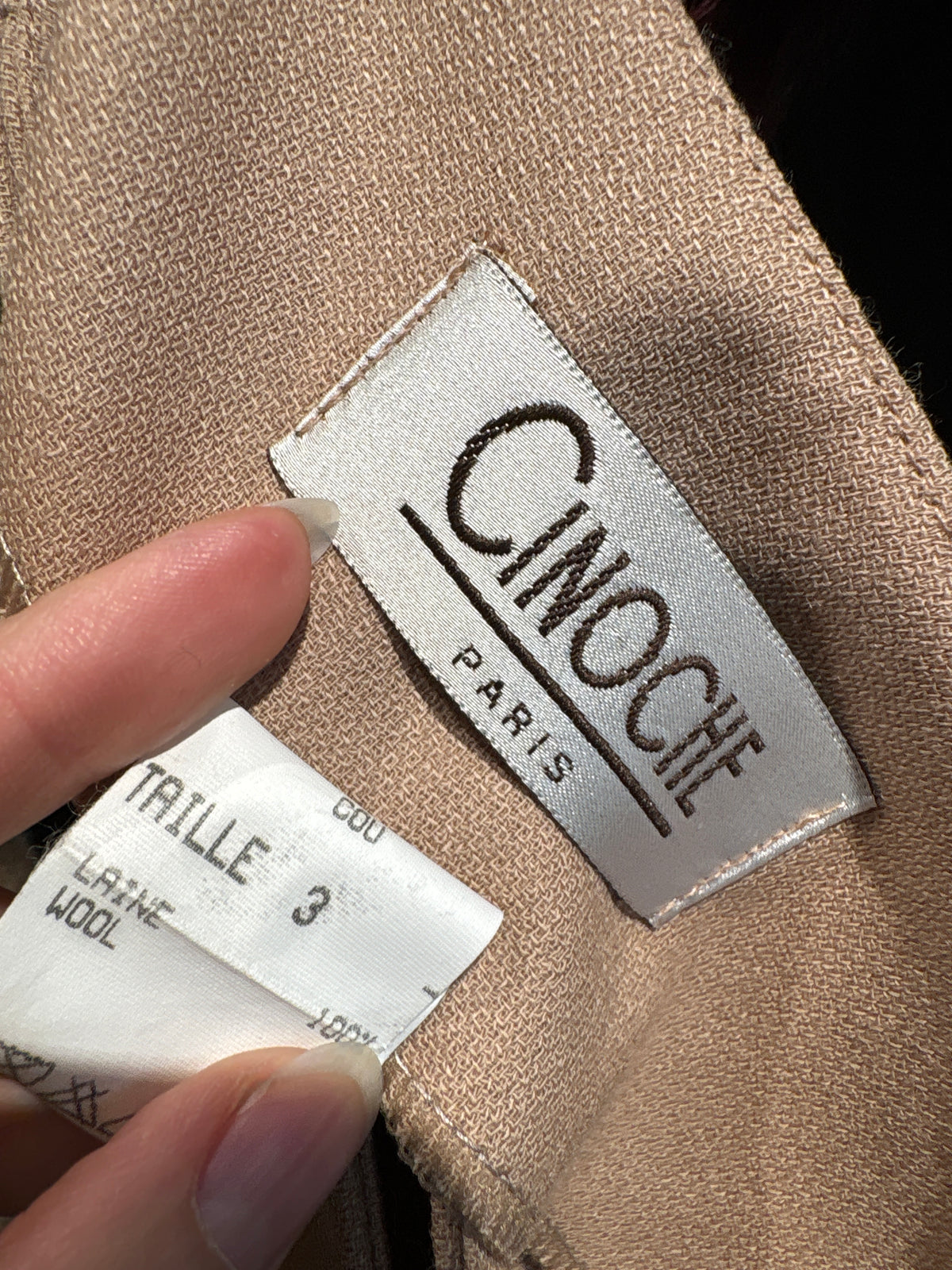 Fustă maxi camel in croi petrecut creion din wool creppe excepțional