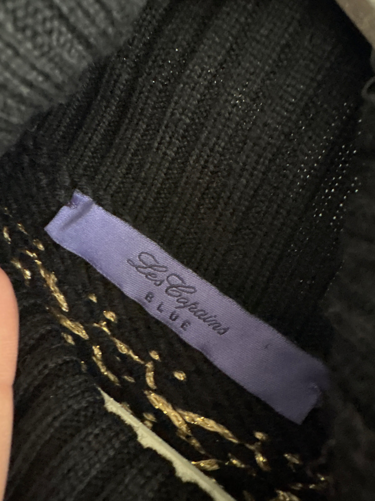 Maleta luxury Les Copains din lana plină extrafina Jacquard knit
