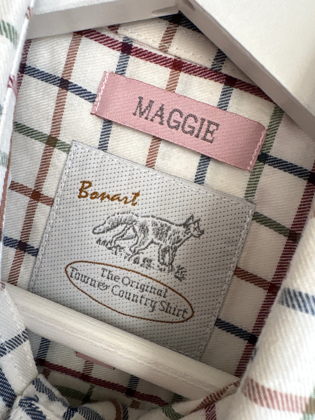 Cămașa vintage din twill gros de bumbac în carouri în culori de toamnă