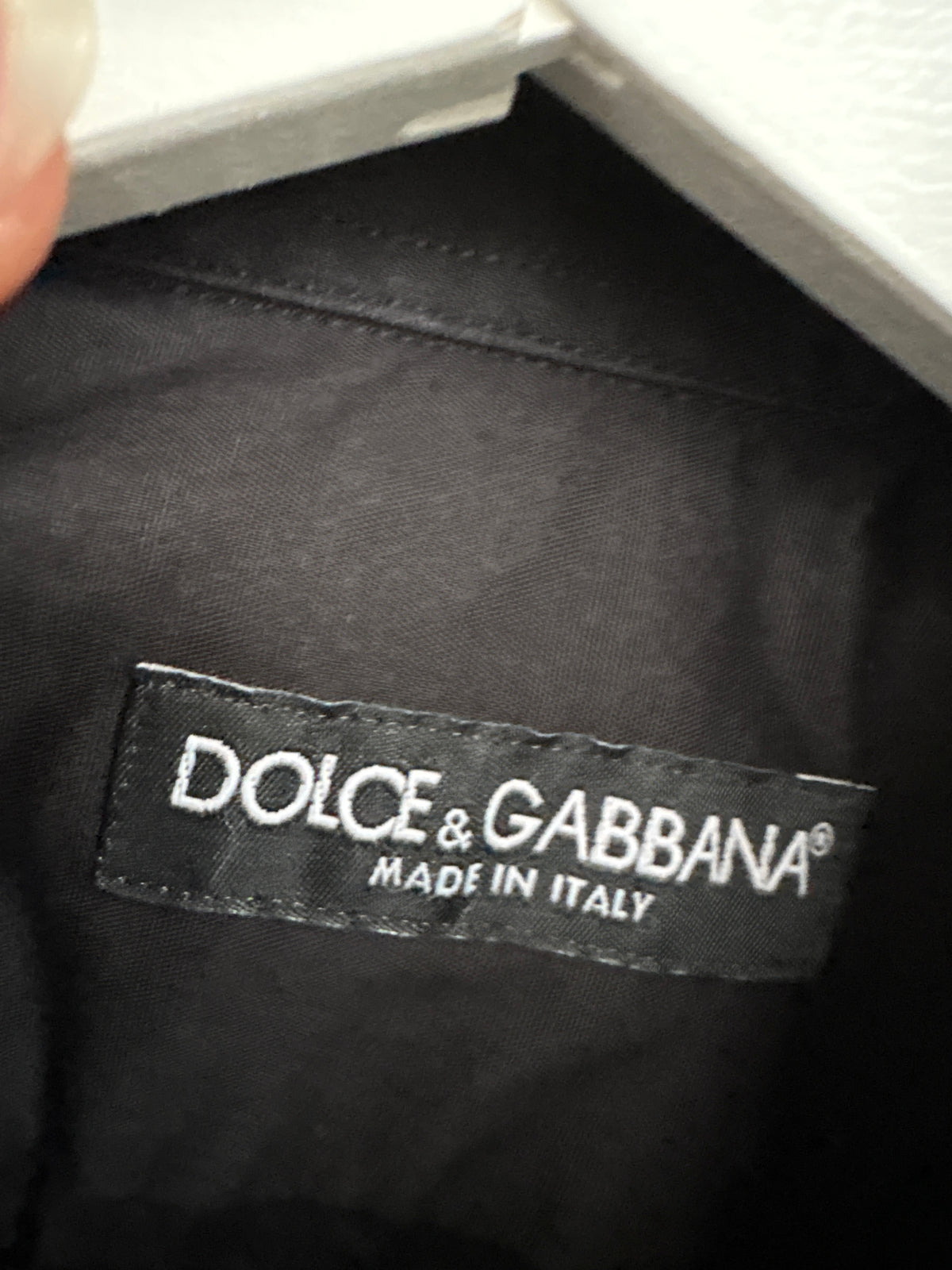 Cămașa neagră Dolce&Gabbana din poplin de bumbac